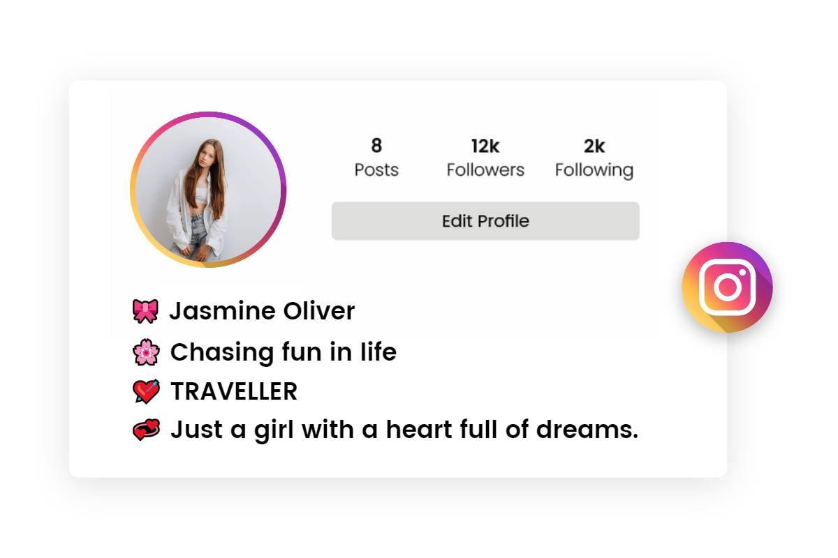 5 Best Instagram Bio for Girls Ideas and Templates | Fotor