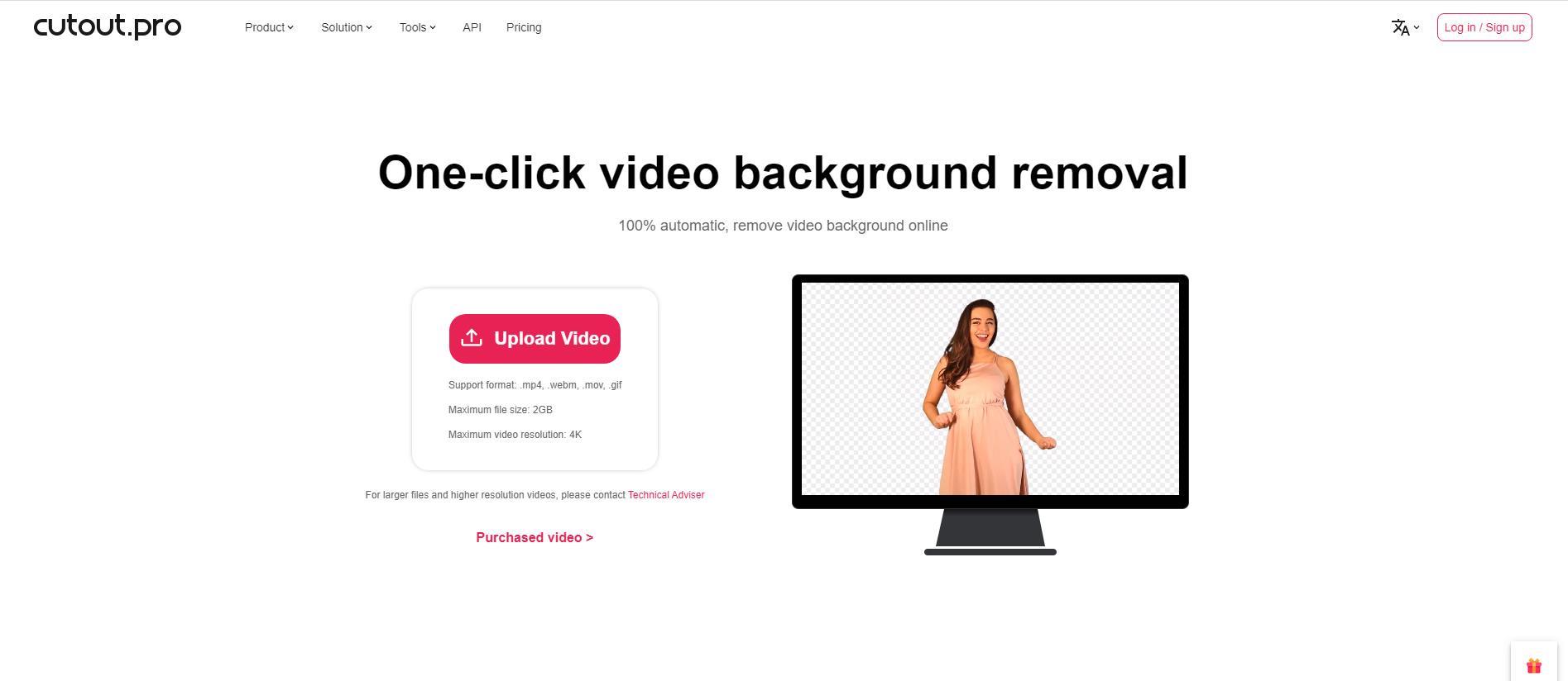 cutout.pro video background remover