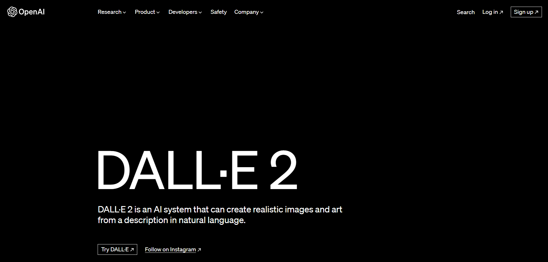 dall-e 2 ai image generator homepage