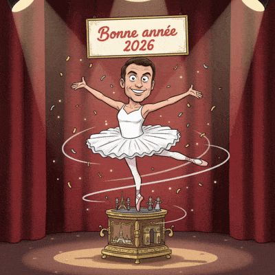 GIF de bonne année humoristique avec danse rigolote