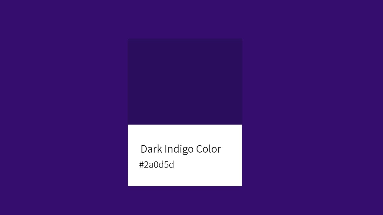 dark indigo color 2a0d5d