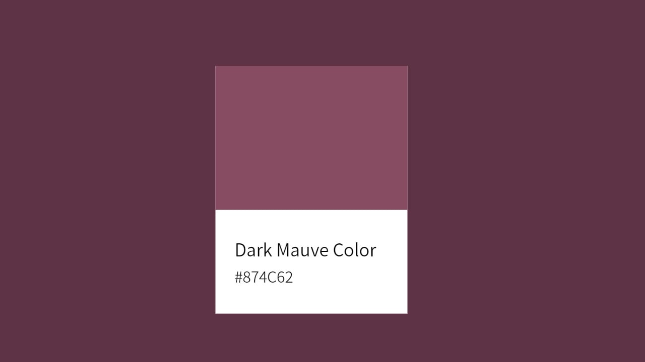 dark mauve color 874c62