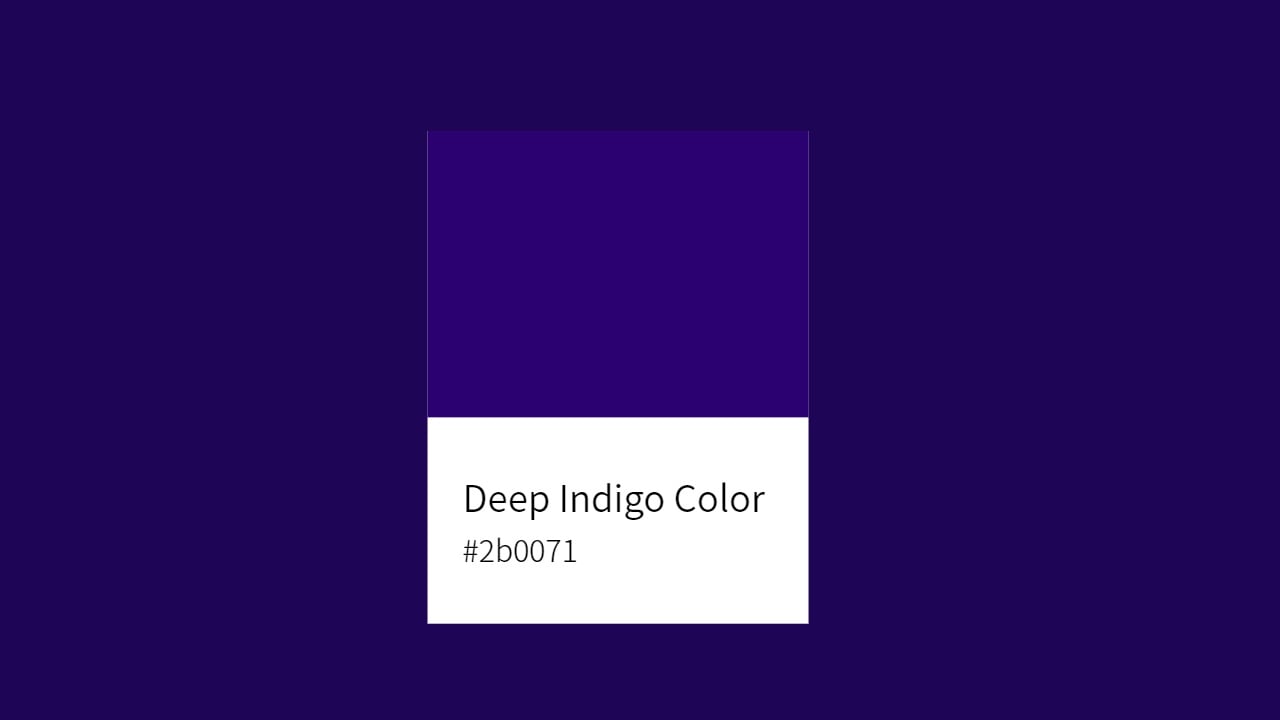 deep Indigo color 2b0071