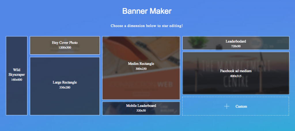 different banner sizes