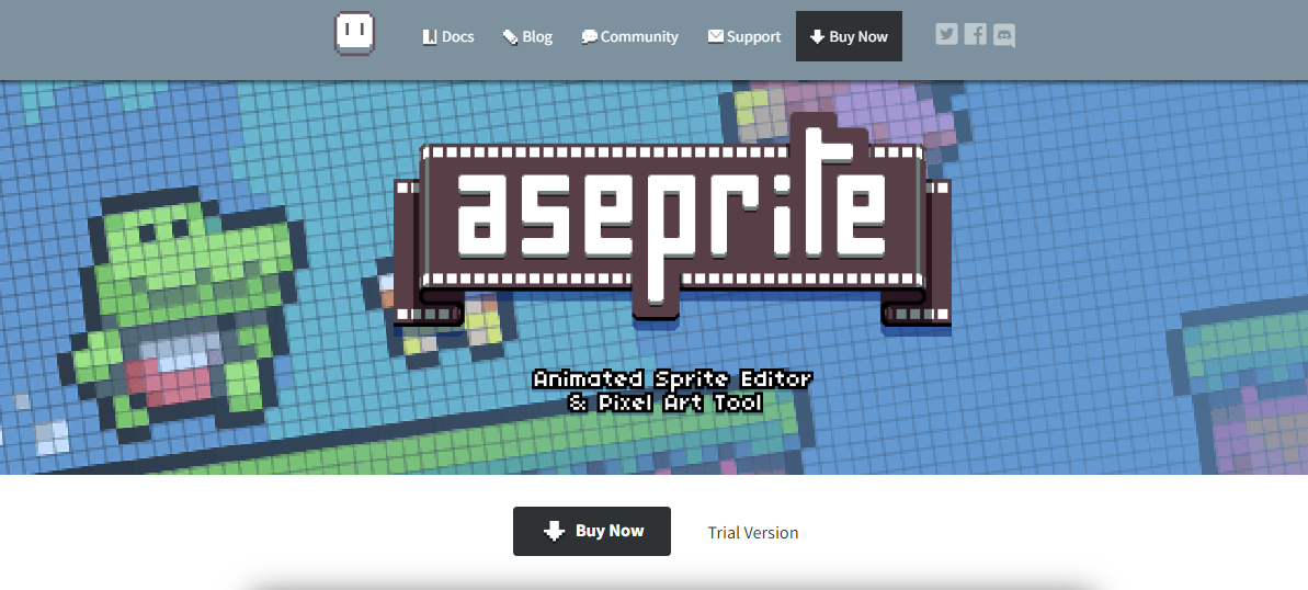 Do pixel art in aseprite.com