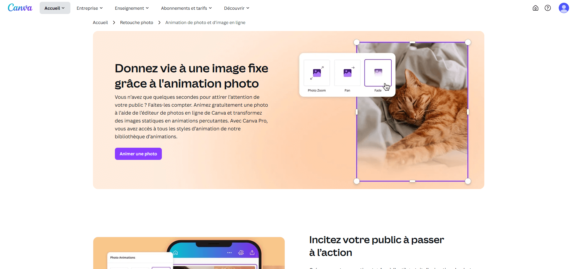 donnez vie à une image fixe grâce à l'animation photo ancienne de Canva
