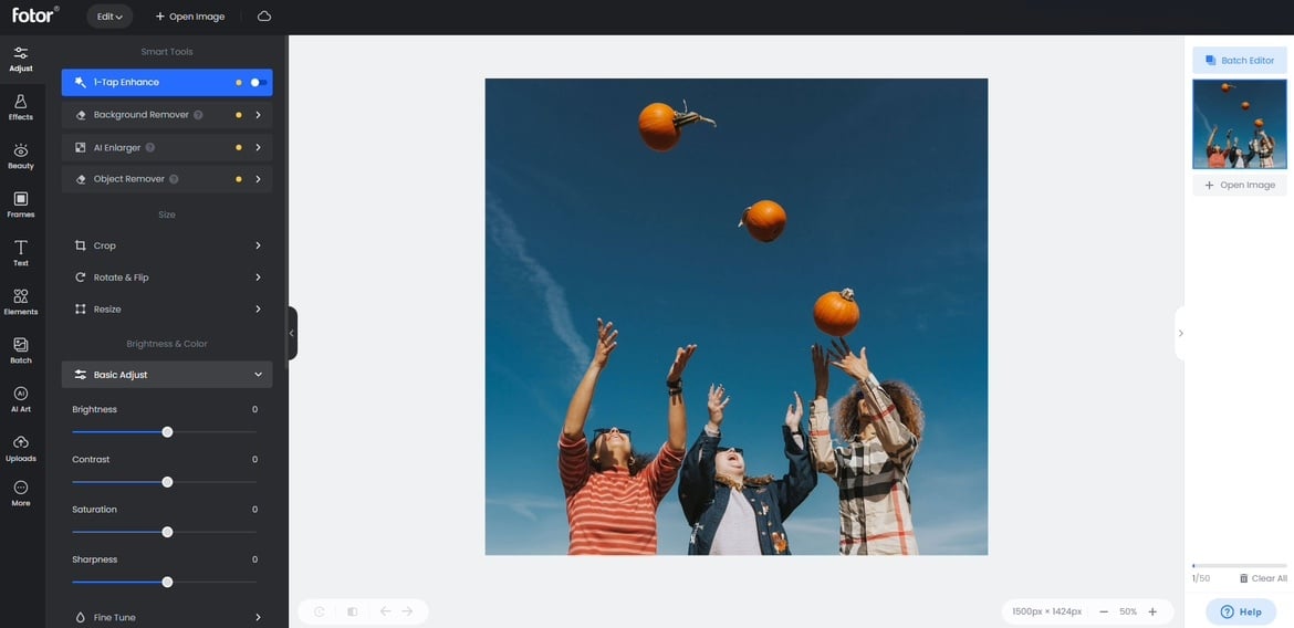 edit a photo with Fotor's best free photo editor for mac