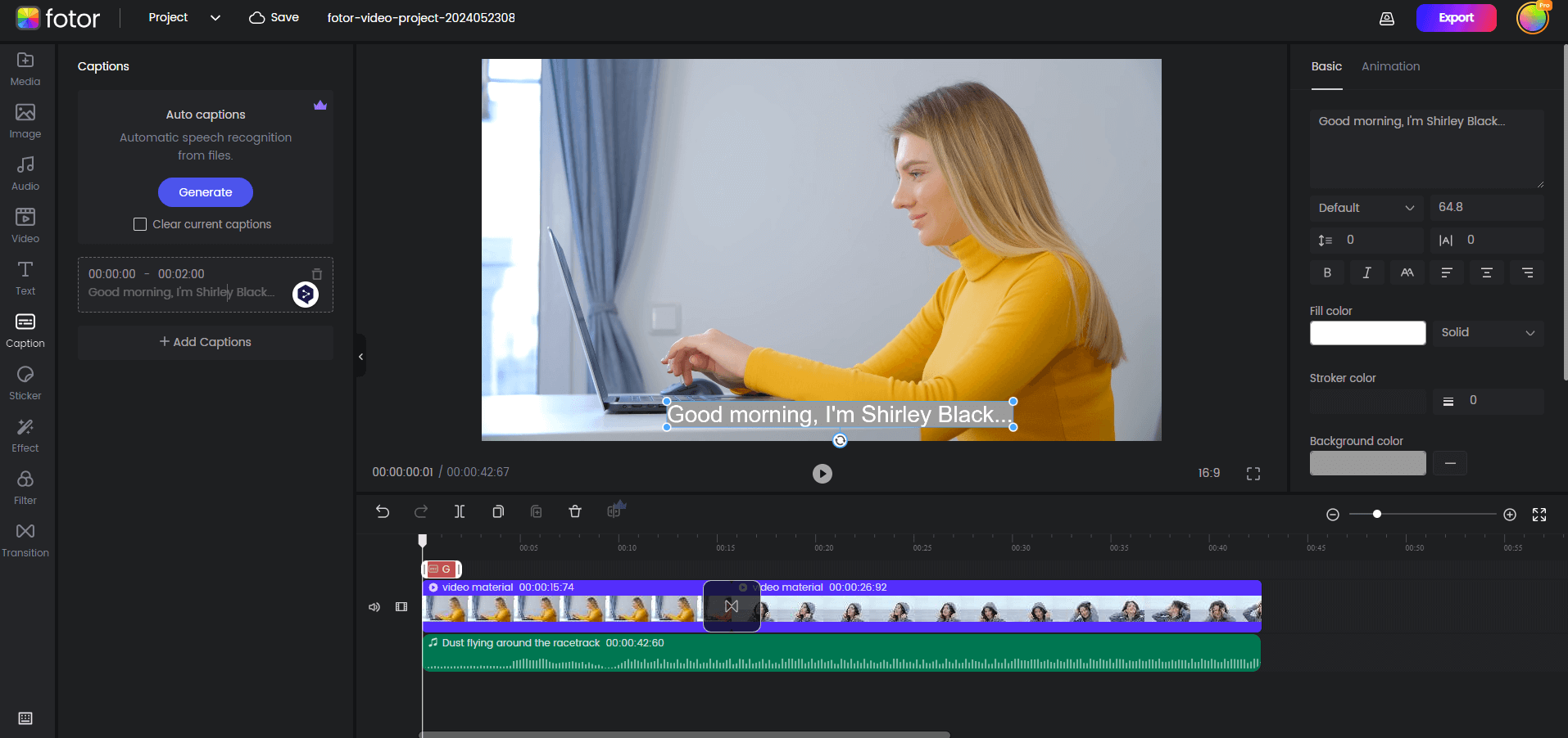 edit a video resume with fotor online video editor