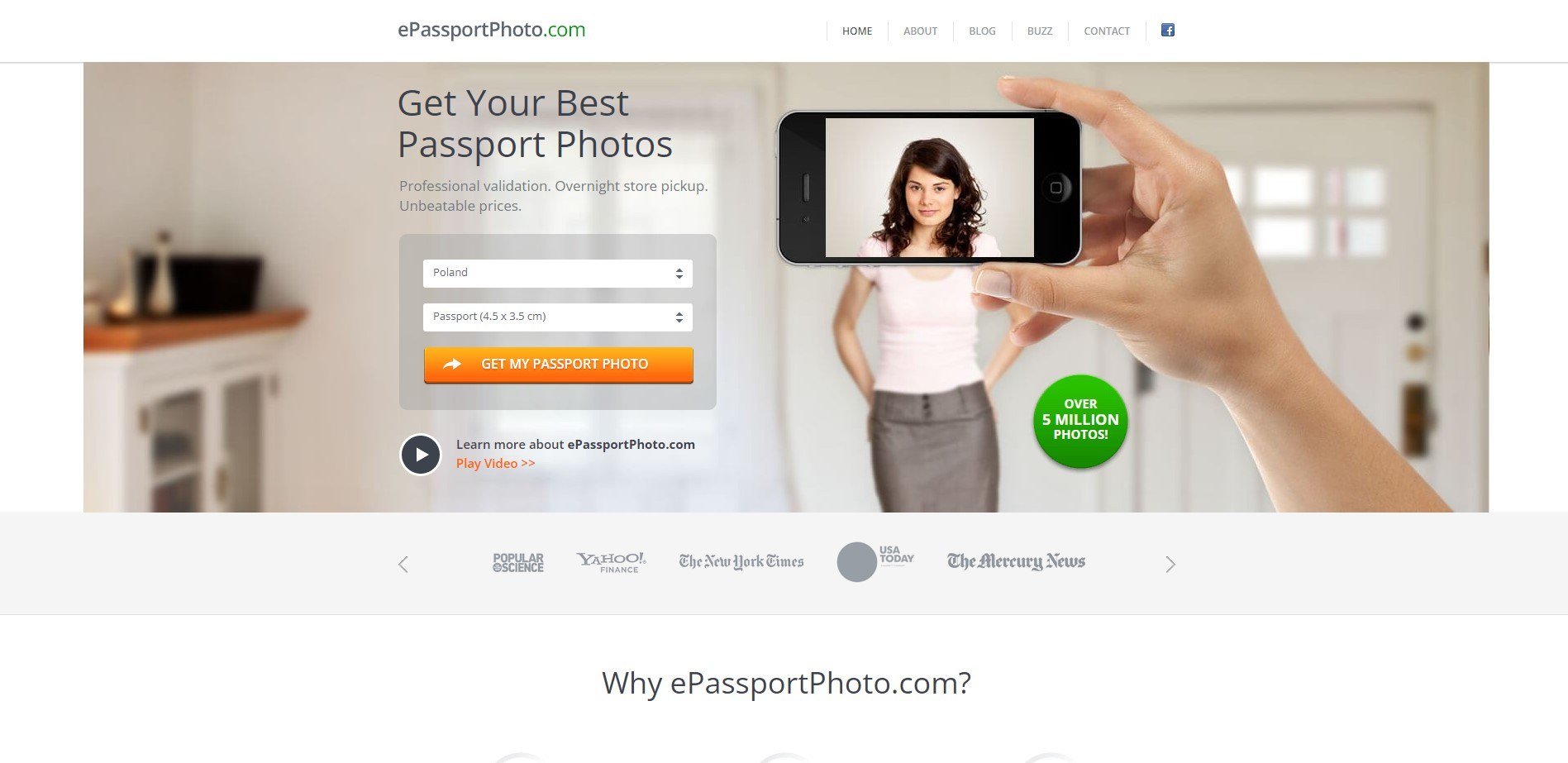 epassportphoto.com home page