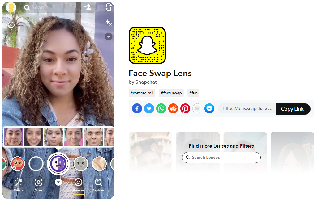 face swap filter from snapchat app