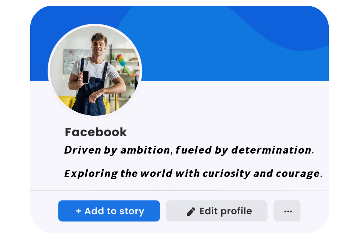 facebook profile with fb bio for boy