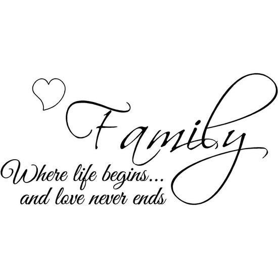 family tattoo design with a family quote