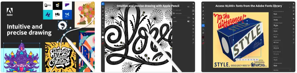 features of adobe illustrator ipad