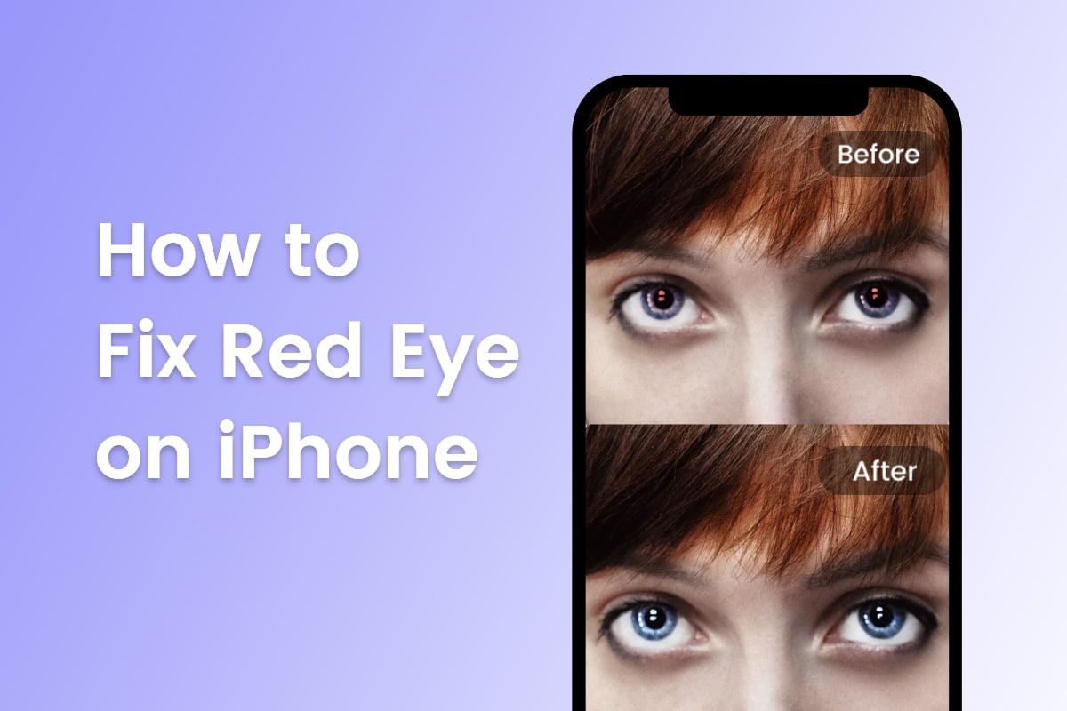 fix red eye on iphone with eye samples