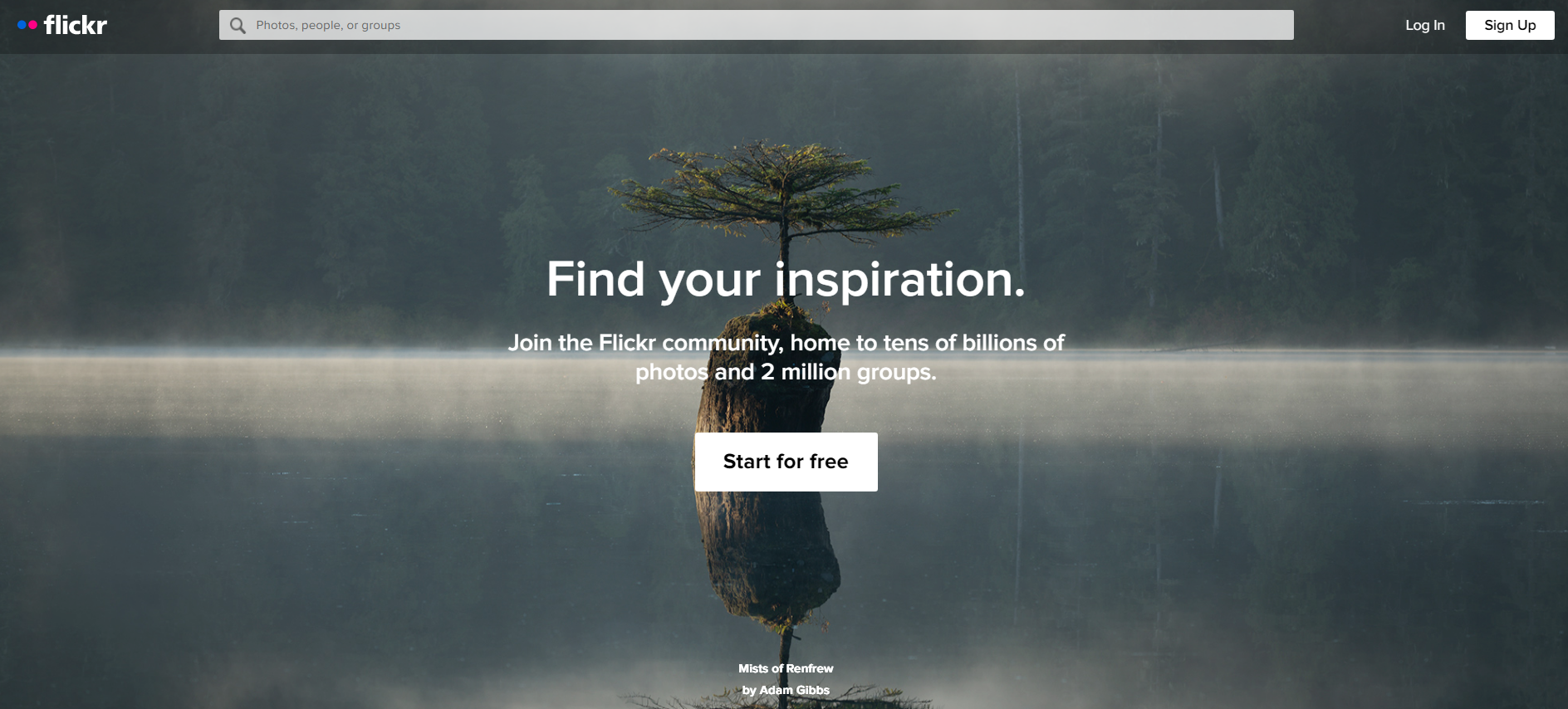 flickr homepage