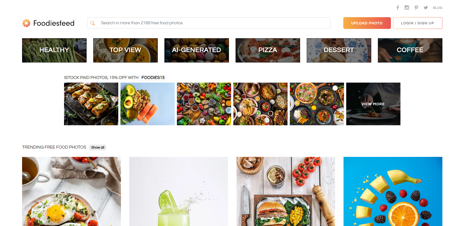 foodiesfeed homepage