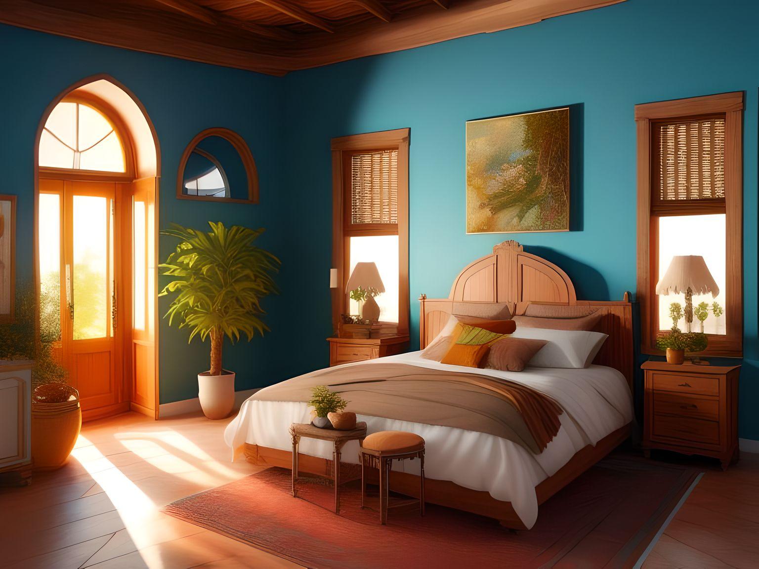 mediterranean style bedroom interior design