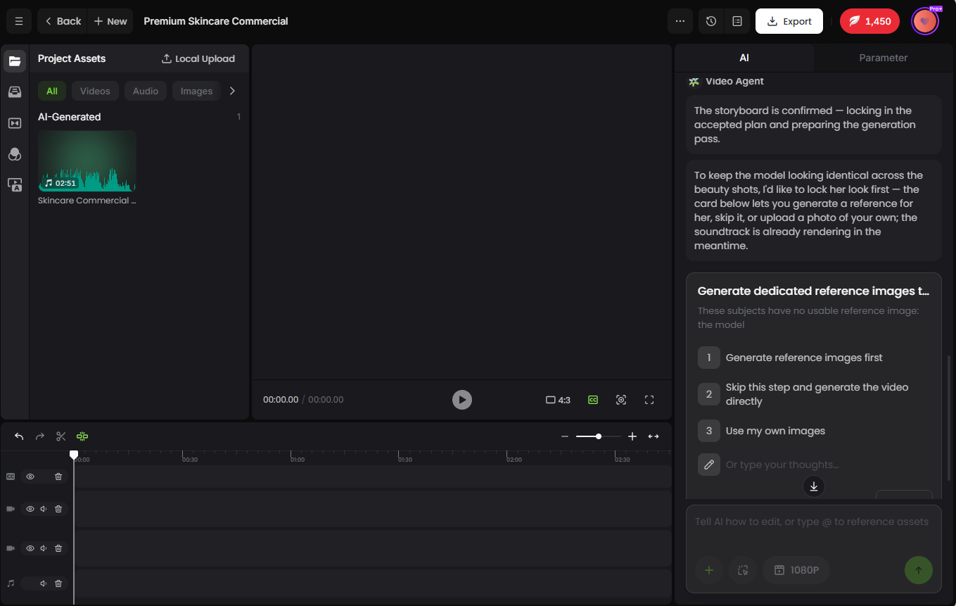 fotor video agent guides you to polish your script