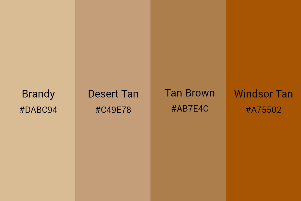 100 Shades Of Tan Color Names HEX RGB CMYK Codes 53 OFF