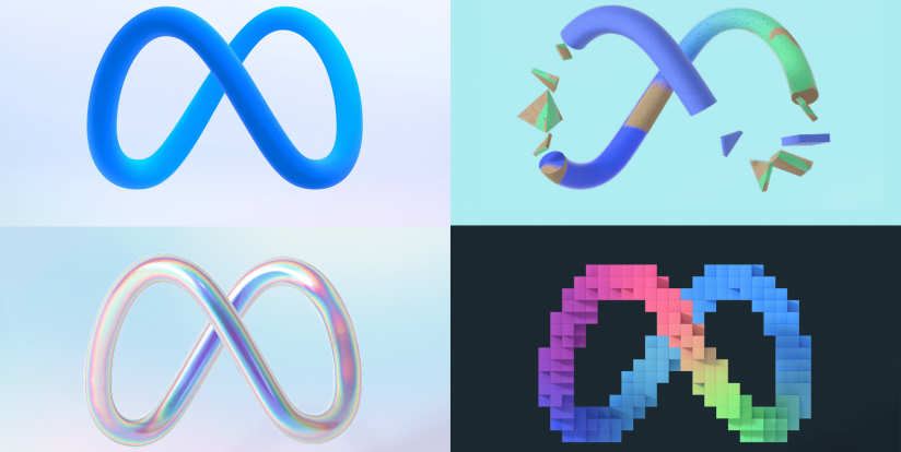 four metaverse logo samples