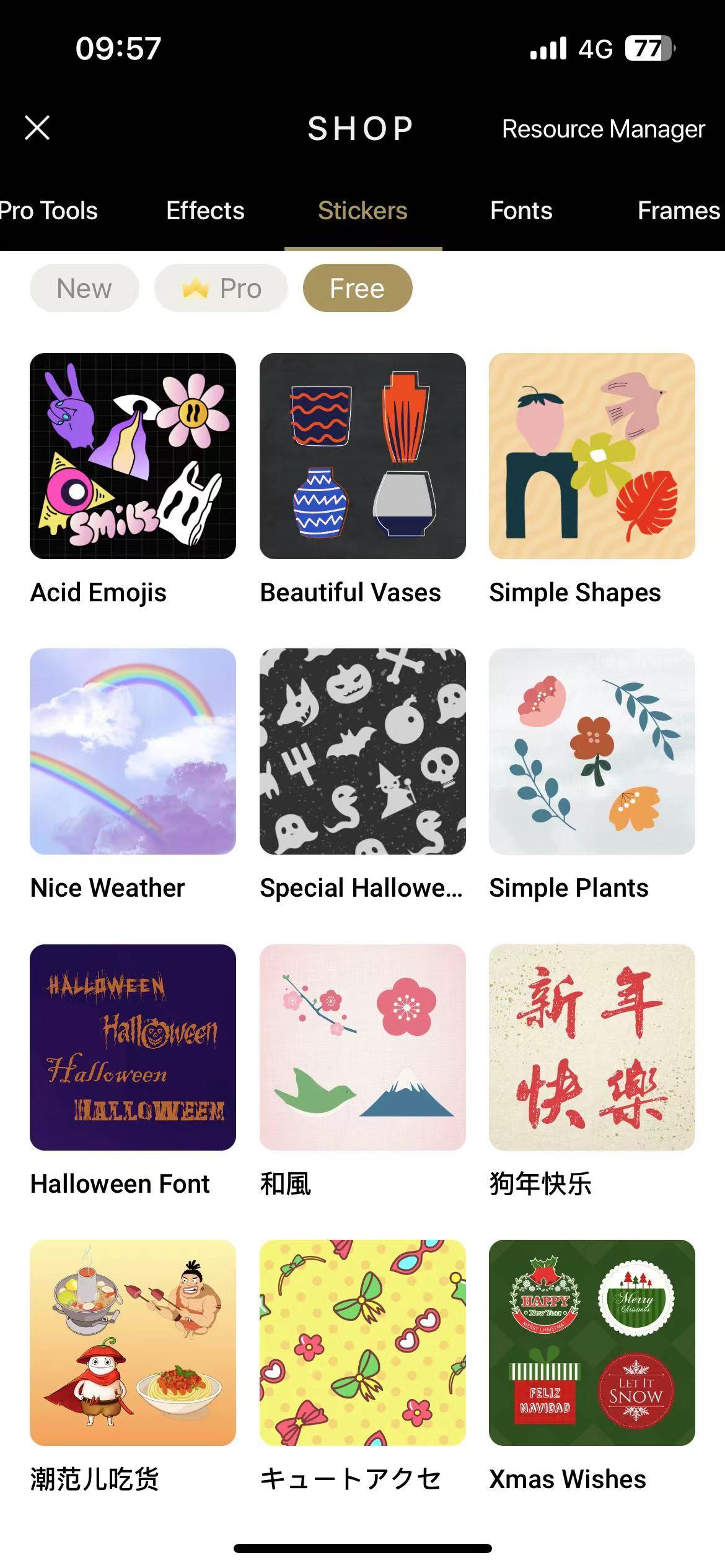 free sticker packs in Fotor's sticker maker app