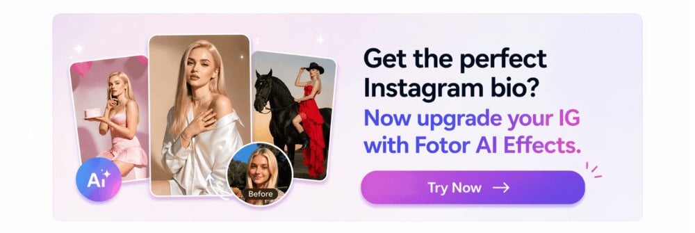 from Instagram bios to photos — create stunning IG posts with Fotor AI
