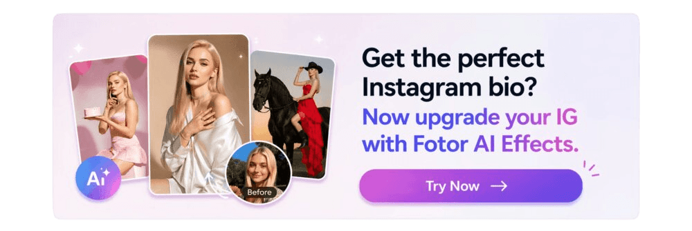 from Instagram bios to photos — create stunning IG posts with Fotor AI