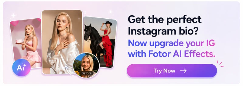 from aesthetic Instagram bio to feed — create stunning IG posts with Fotor AI photo effects