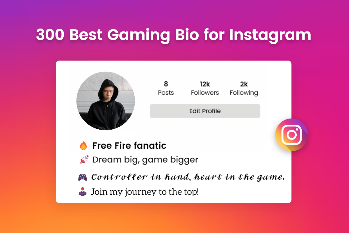 gaming bio for instagram