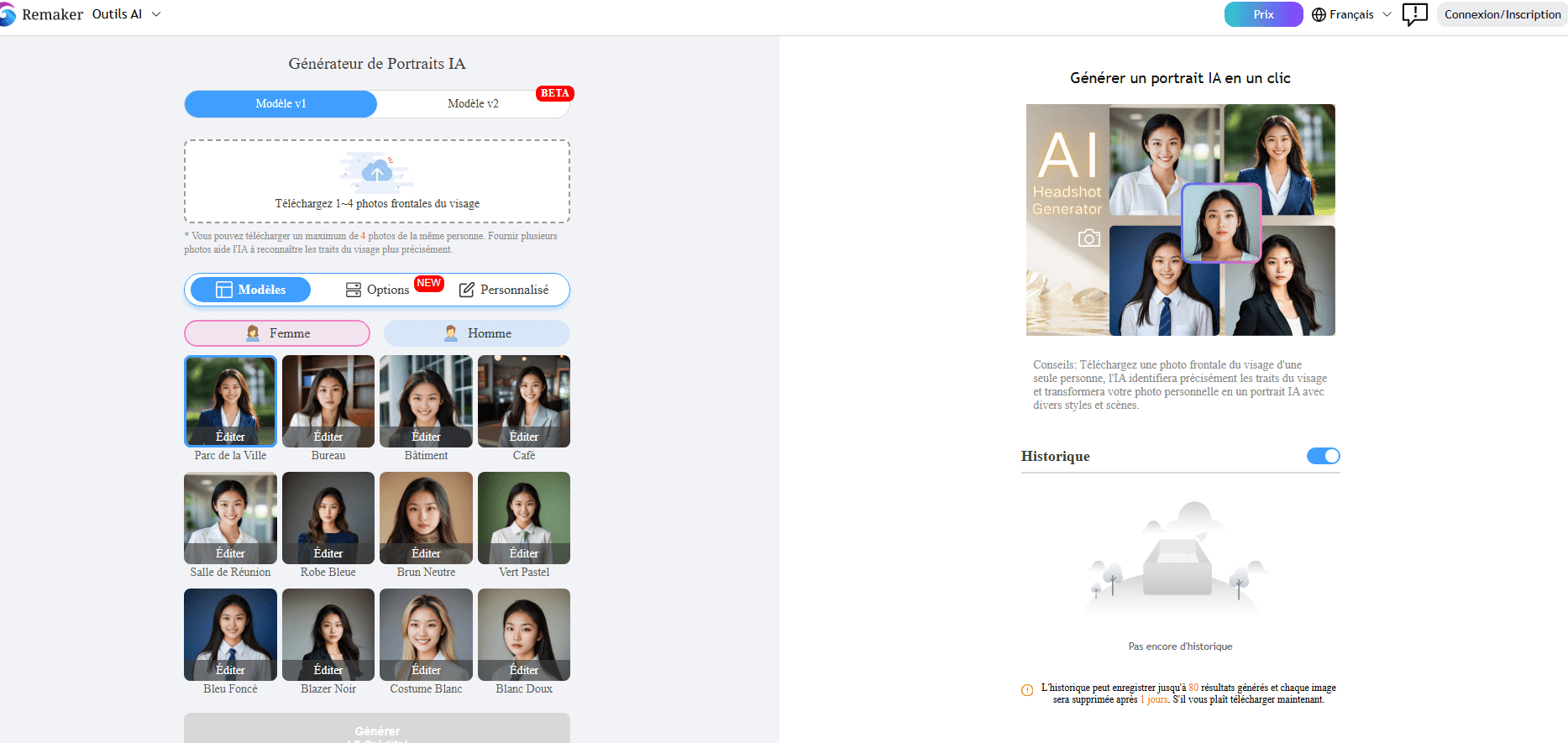 generer des portraits linkedin ia de remaker