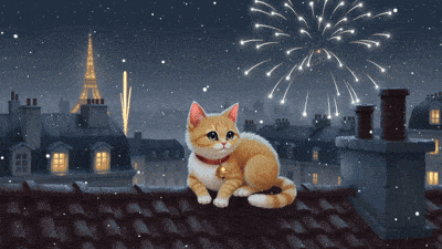 GIF de bonne année avec des animaux