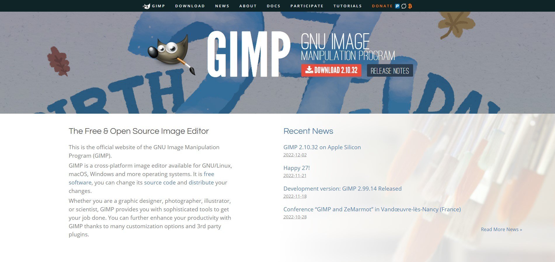 gimp home page