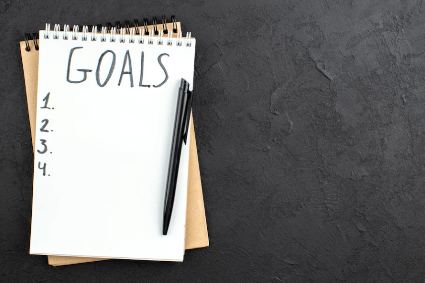 goals in a notebook