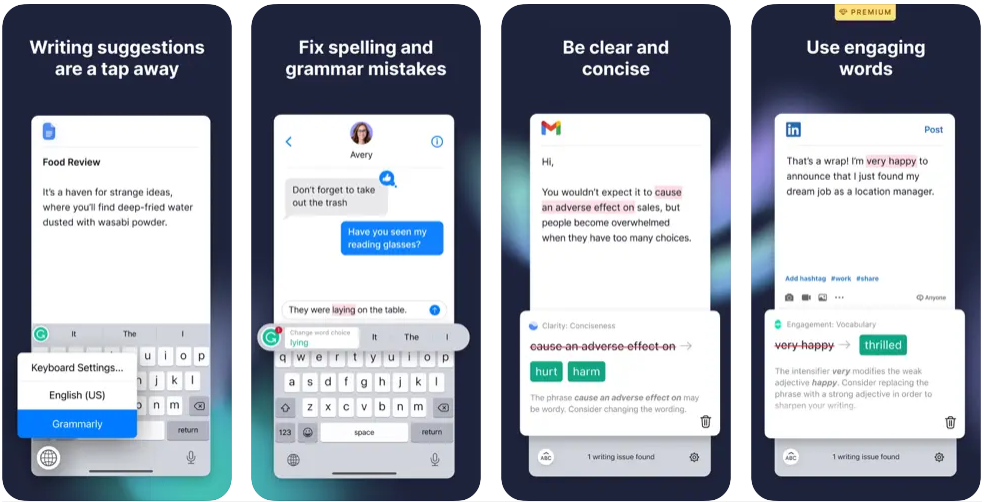 grammarly app features