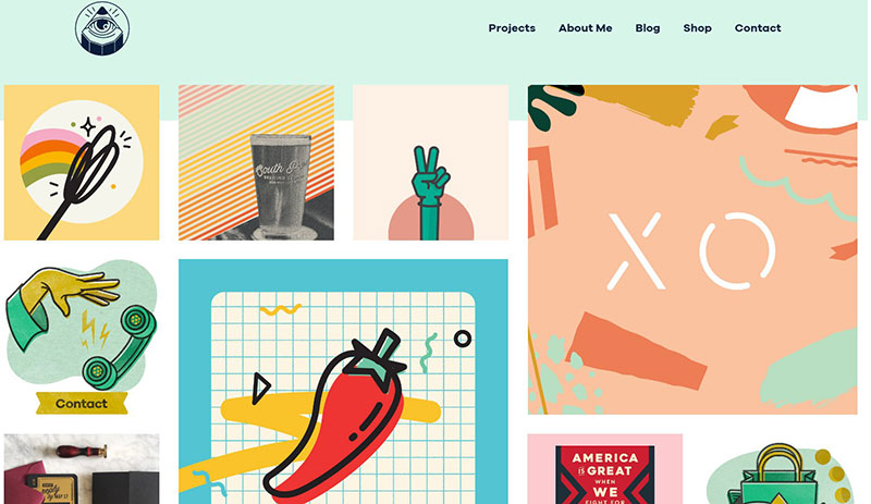 graphic design portfolio online page