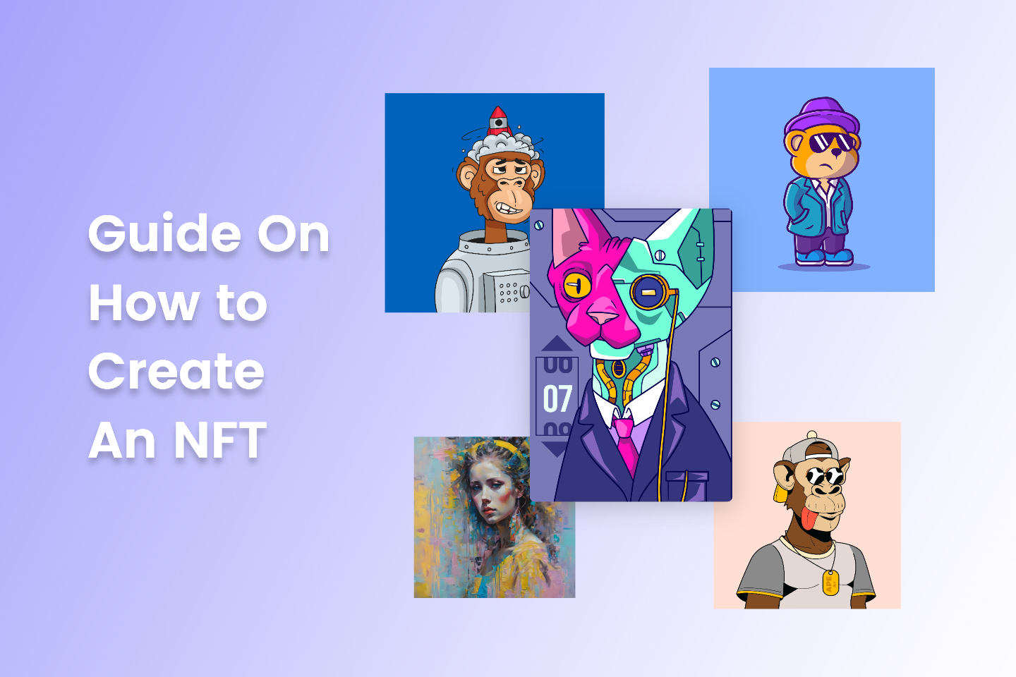 guide of how to create an nft with five nft artworks