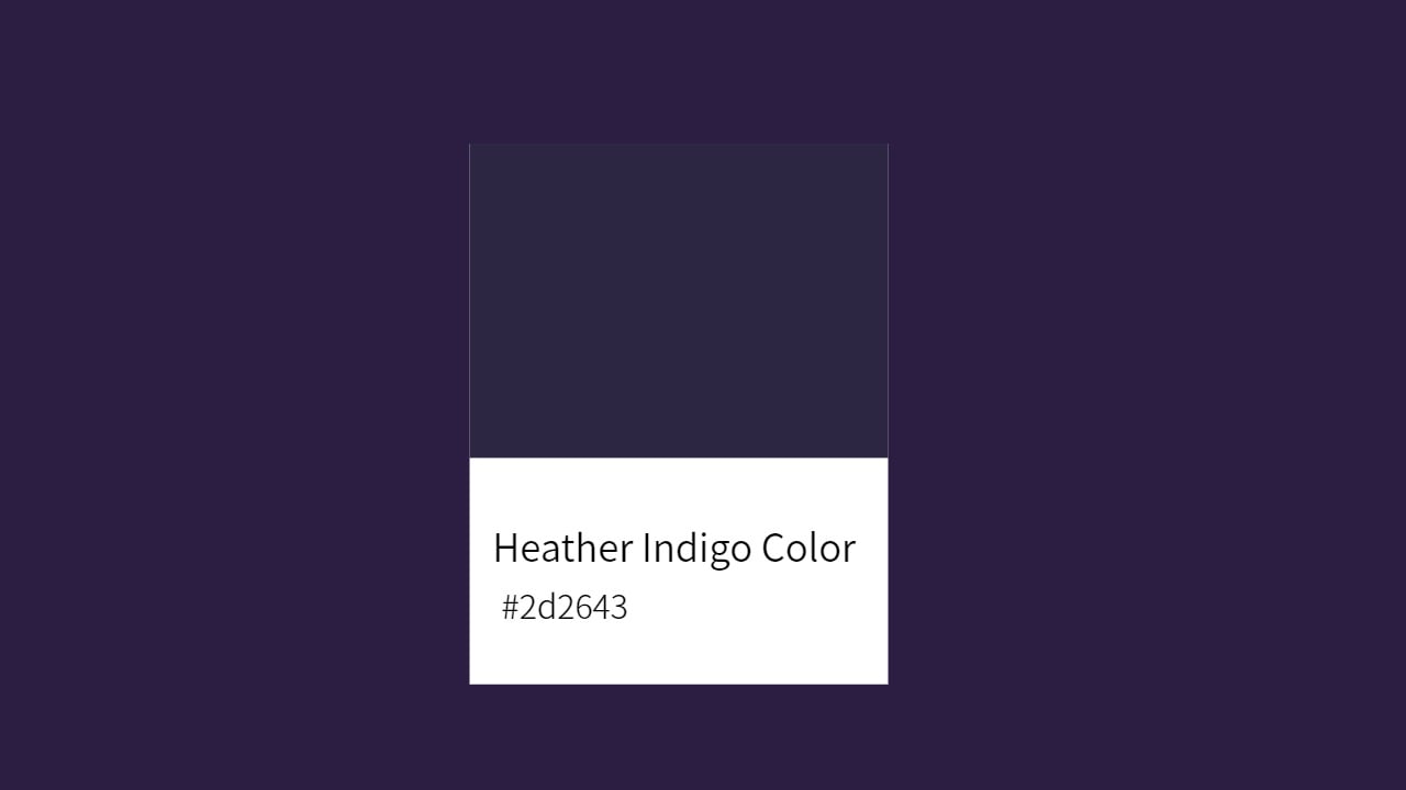 heather indigo color 2d2643