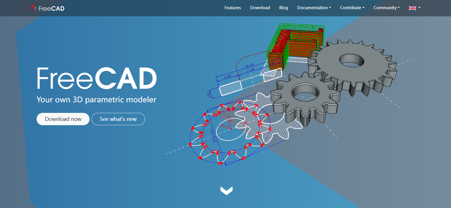 home page of freecad