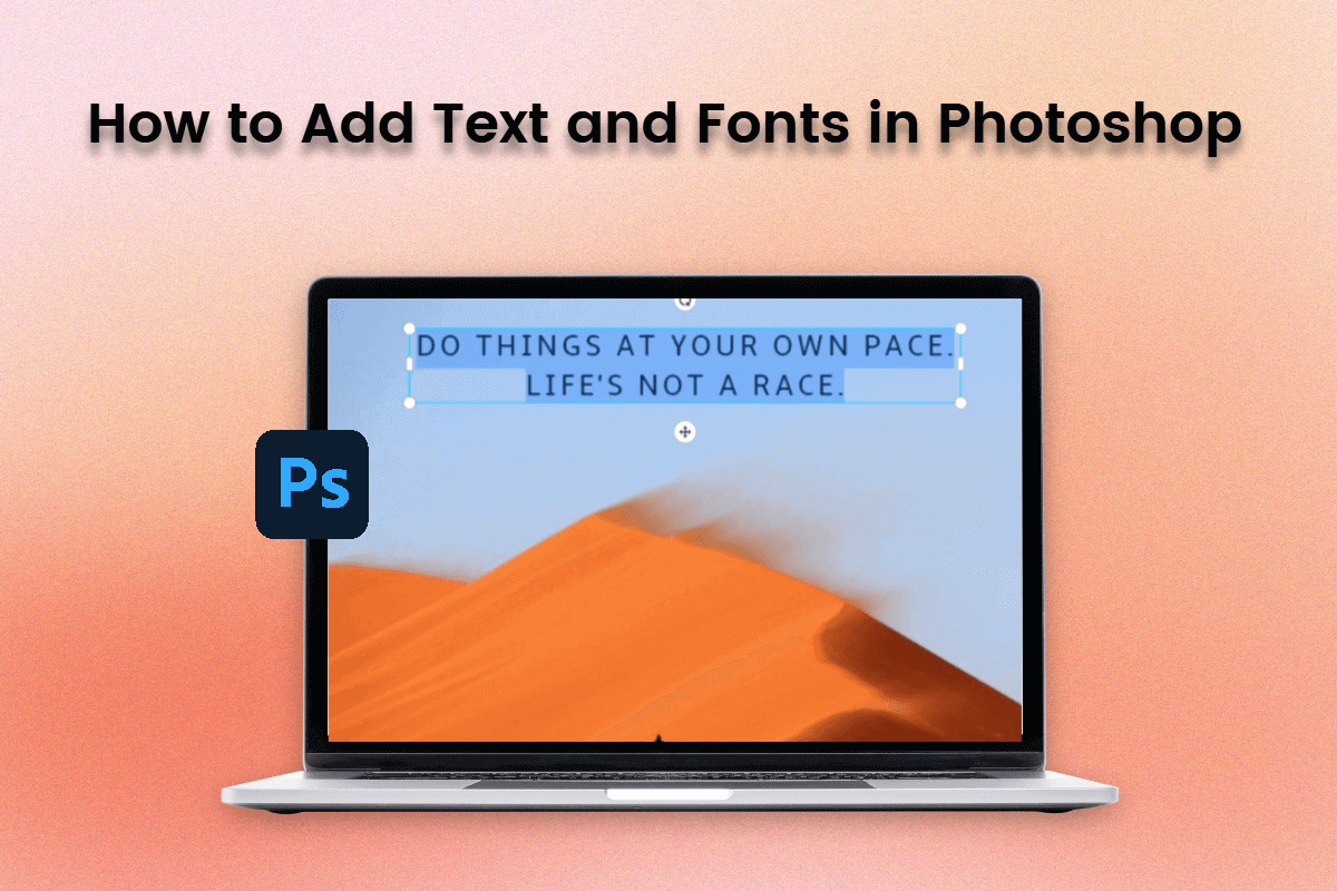 how to add text and fonts in photoshop