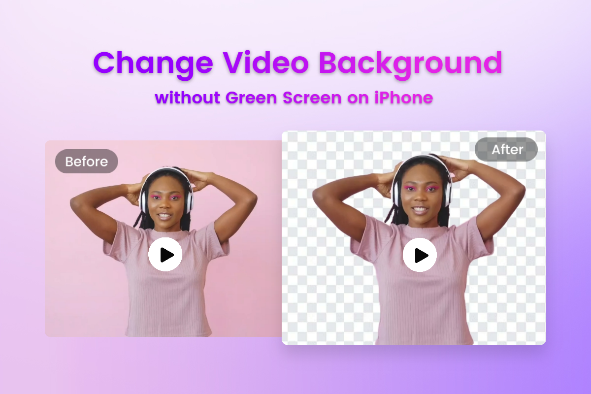 change video background showing a girl dancing