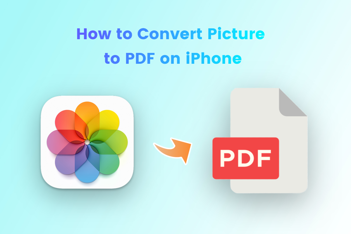 how to convert picture to pdf on iphone with pdf and photo icons