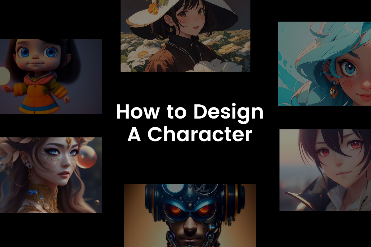 how to design a character banner with six ai generated characters