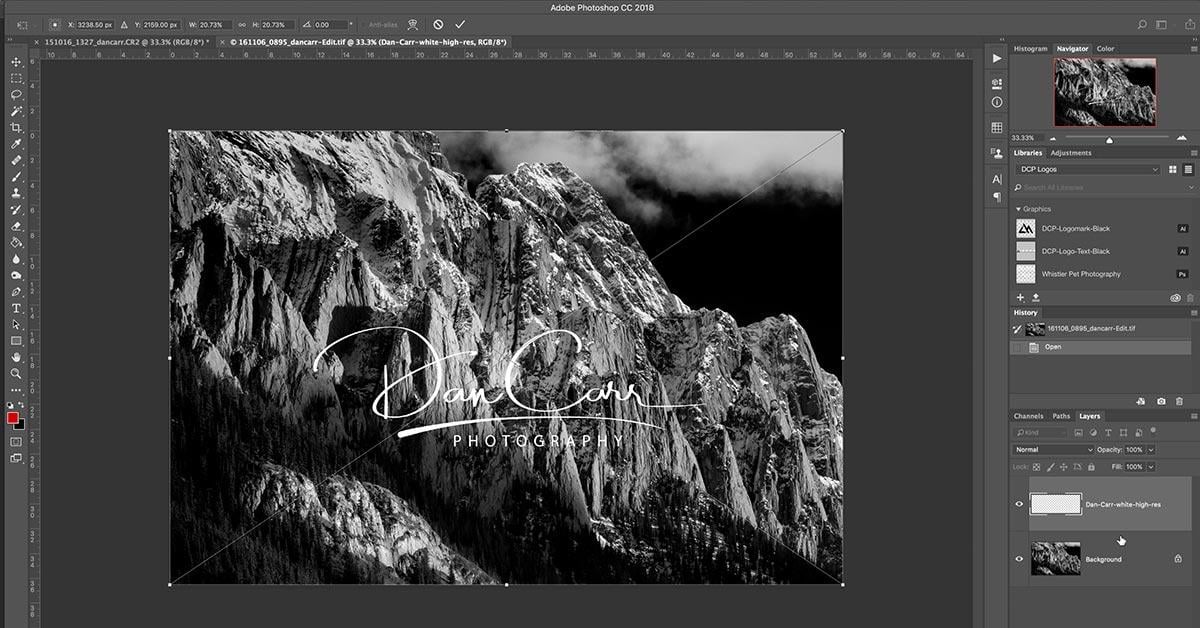 how to make a watermark in photoshop