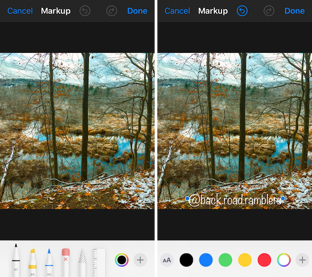 how to make a watermark on iphone