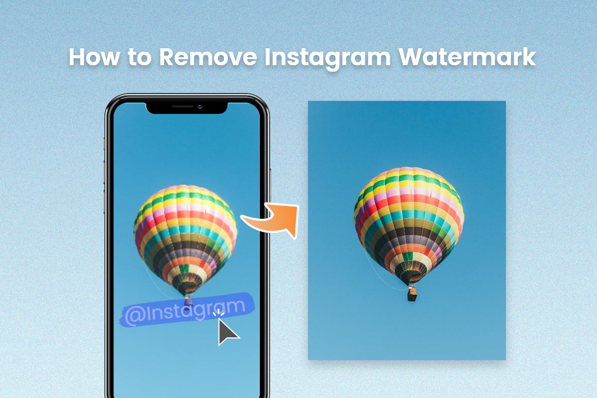 remove instagram watermark of a photo with fotor