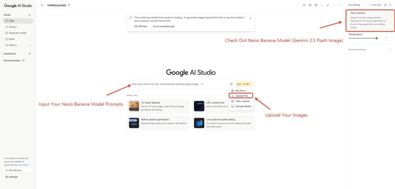 how to use nano banana AI to create image step 1