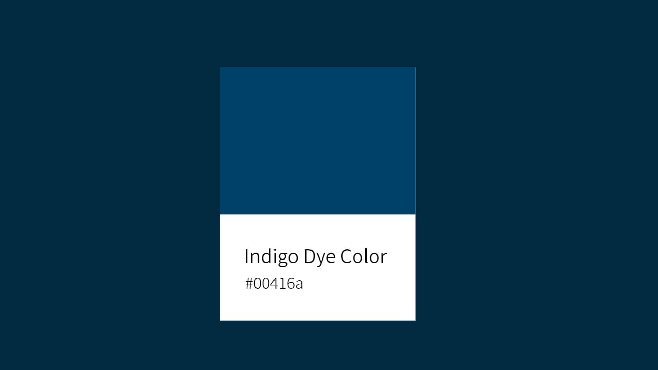 indigo dye color 00416a
