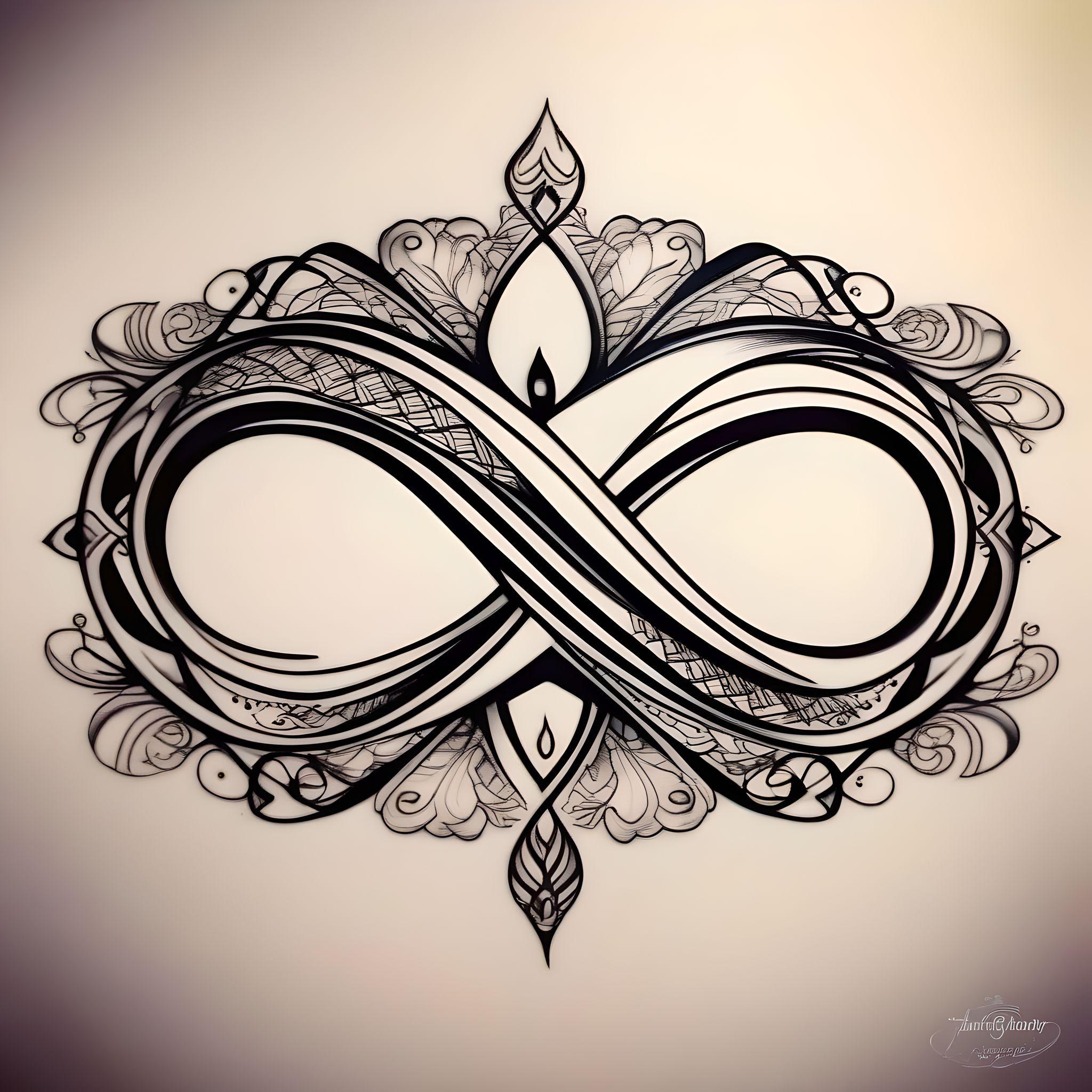 infinity family tattoo design made by fotor ai image generator