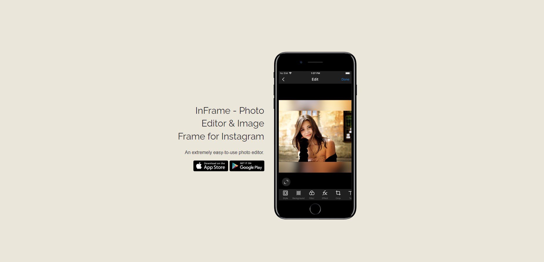 inframe app homepage