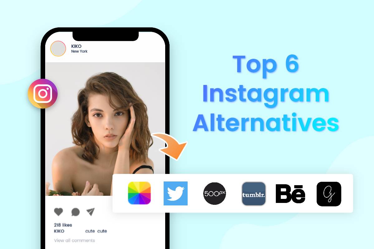 instagram alternative cover with brand logos